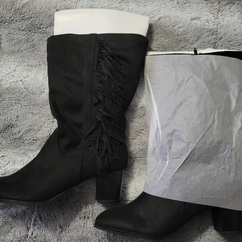 Comfortview Black Boos with FRINGE